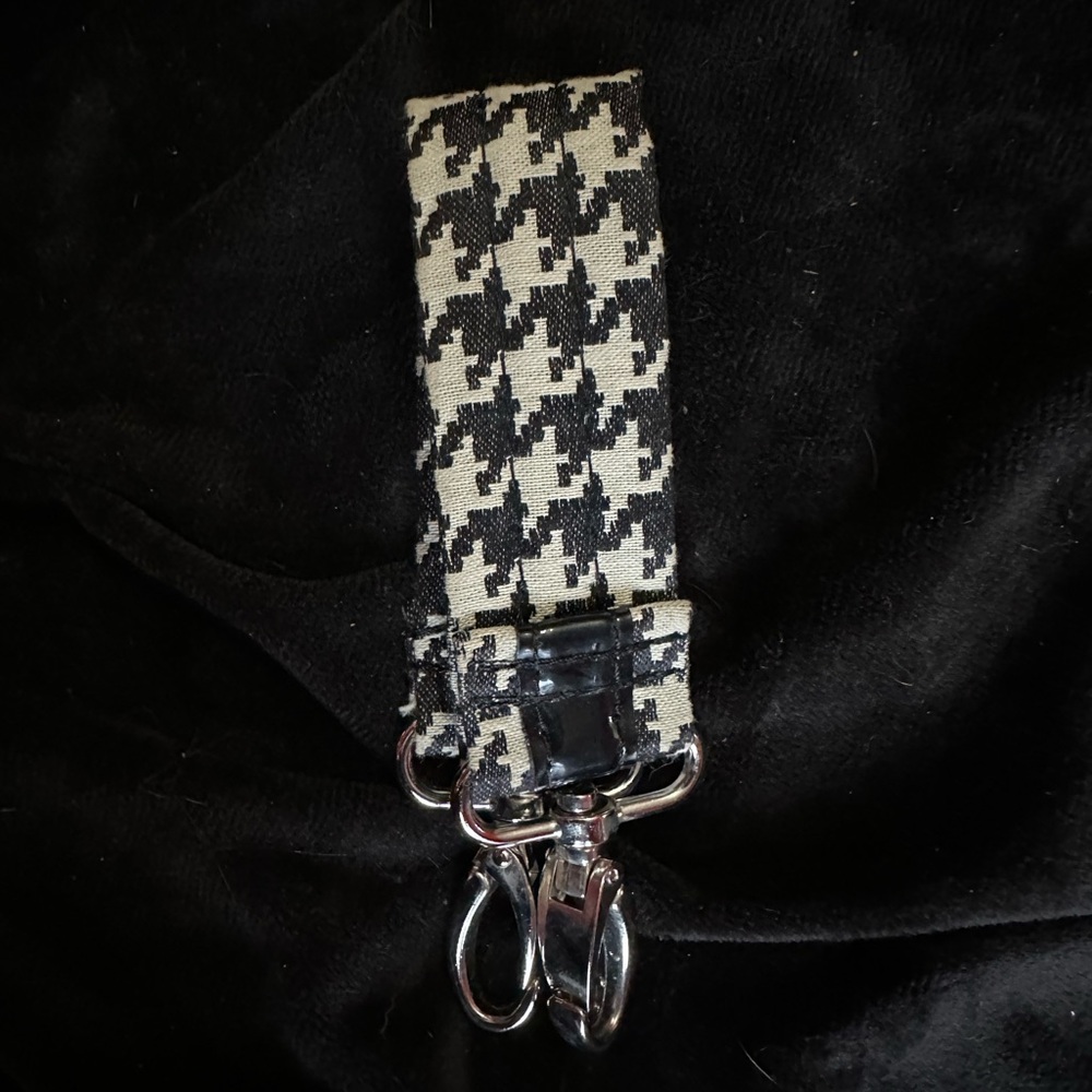 Liz Claiborne Houndstooth Patent Leather Trim Carry-On Bag Barely Used Y2K Prepp - Picture 10 of 14